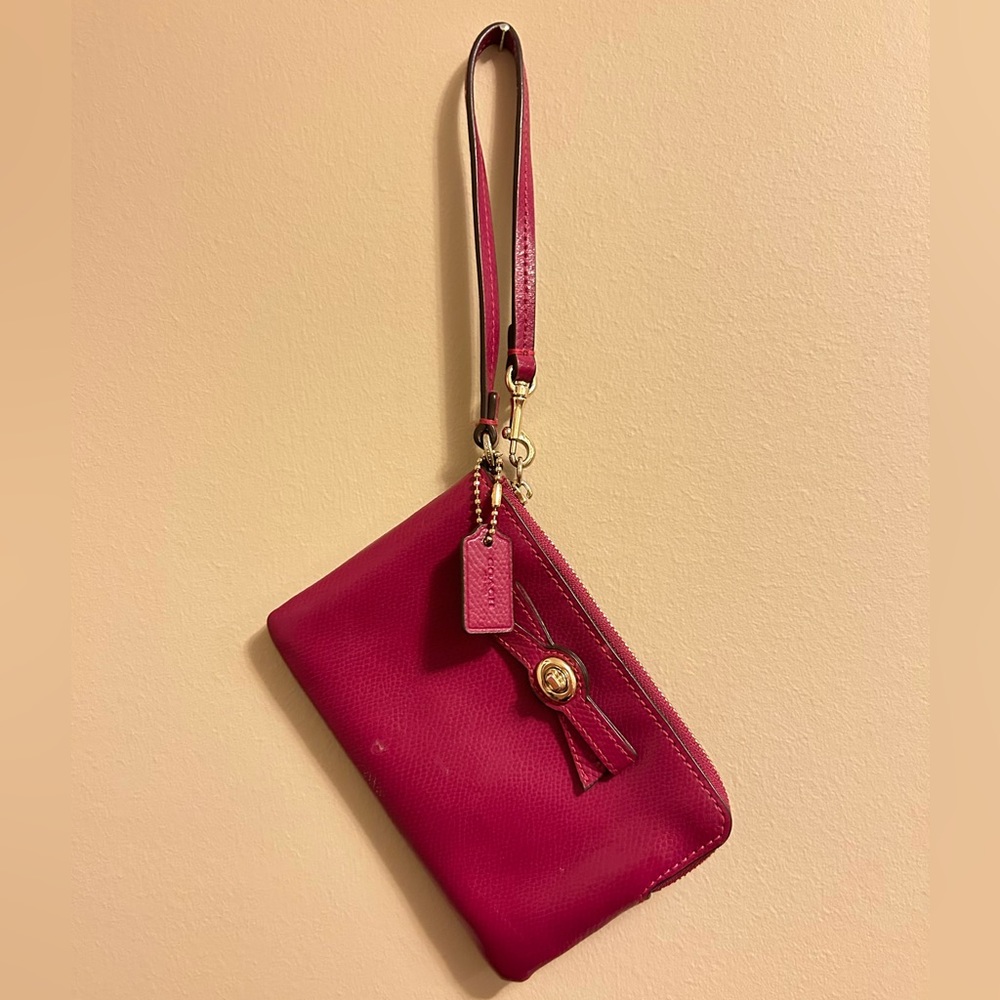 Coach Hot Pink Wristlet